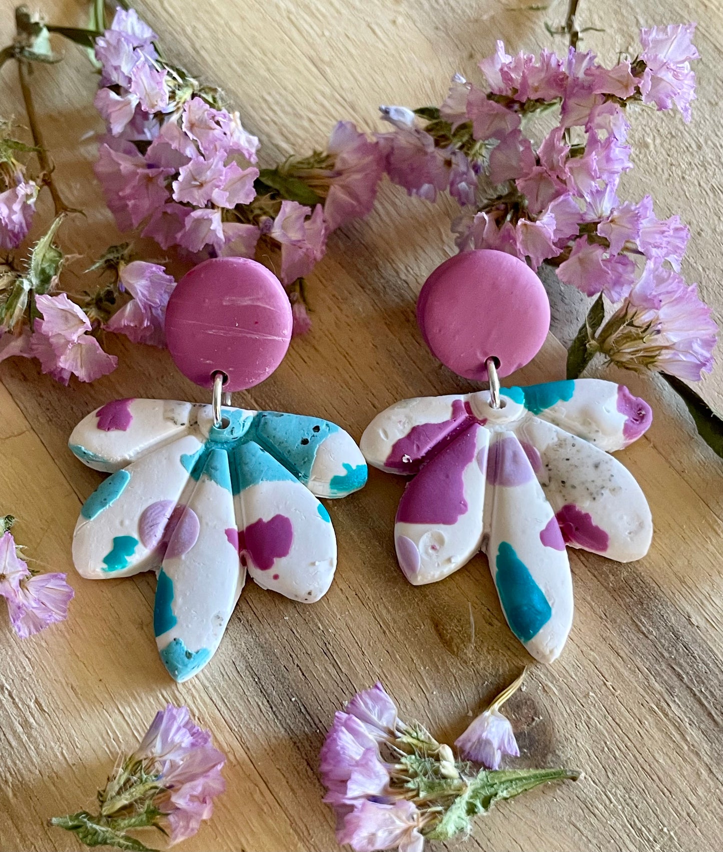 Terrazzo Dangles - Magenta