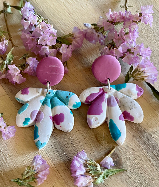 Terrazzo Dangles - Magenta