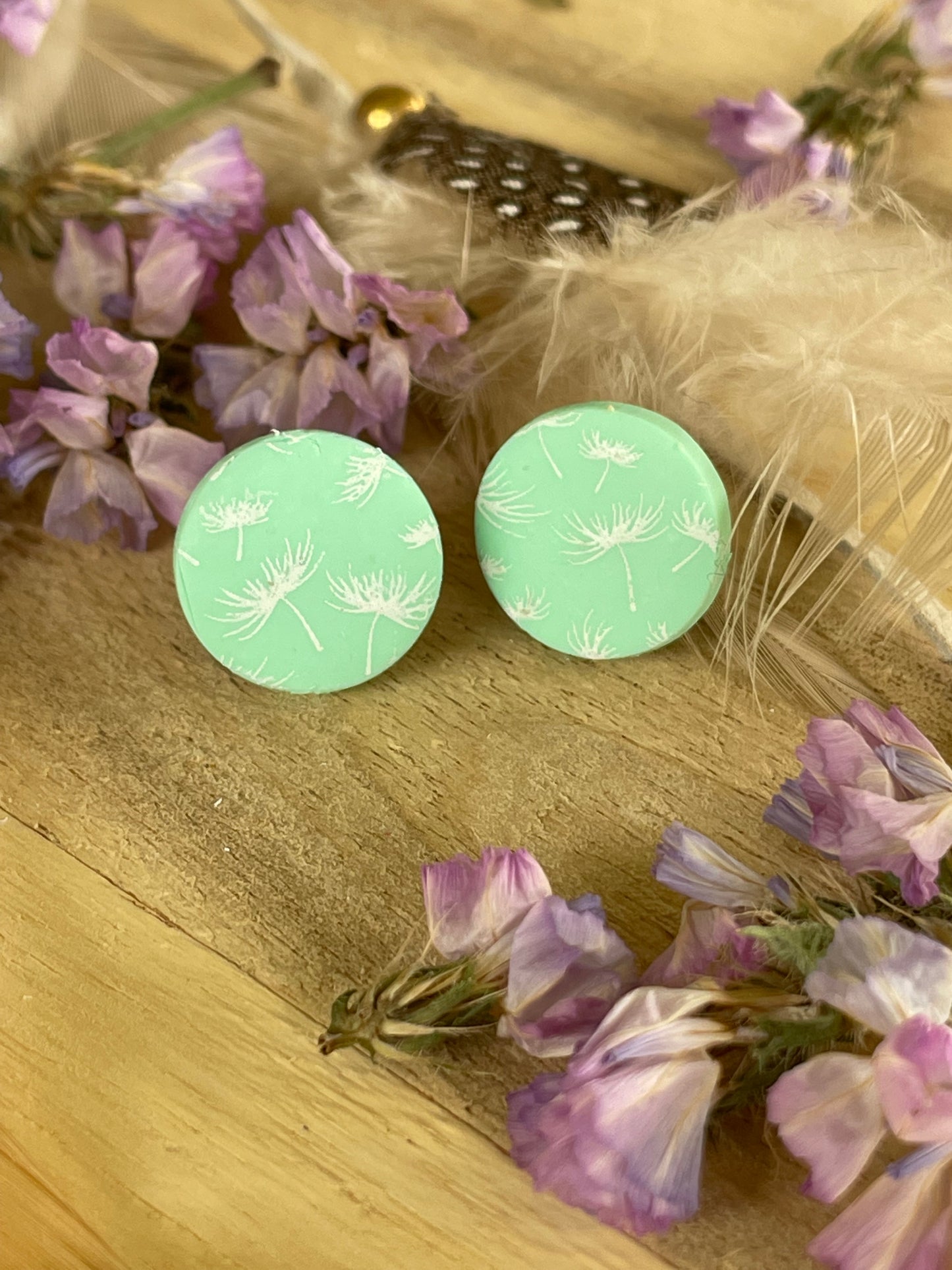 Dandelion Mini Studs - Mint