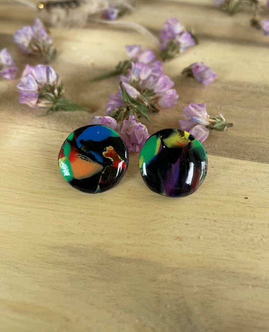 Rainbow Swirl - Studs