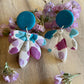 Terrazzo Dangles - Peacock