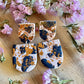 Terrazzo Dangles - Navy Rose